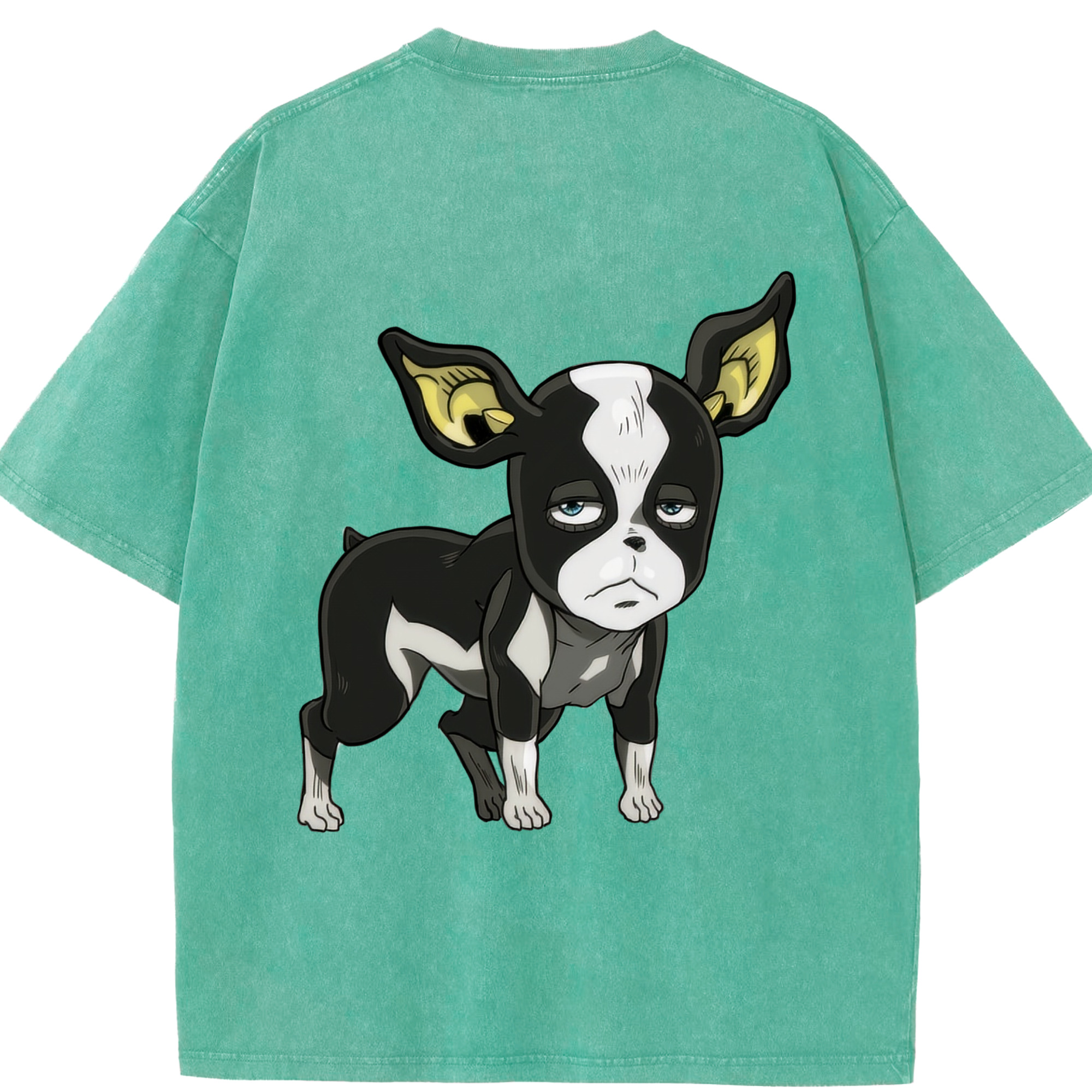 （画像用） ジョジョの奇妙な冒険 イギー JoJo's Bizarre Adventure Iggy 綿100% ヴィンテージ風 半袖Tシャツ（背面プリント）